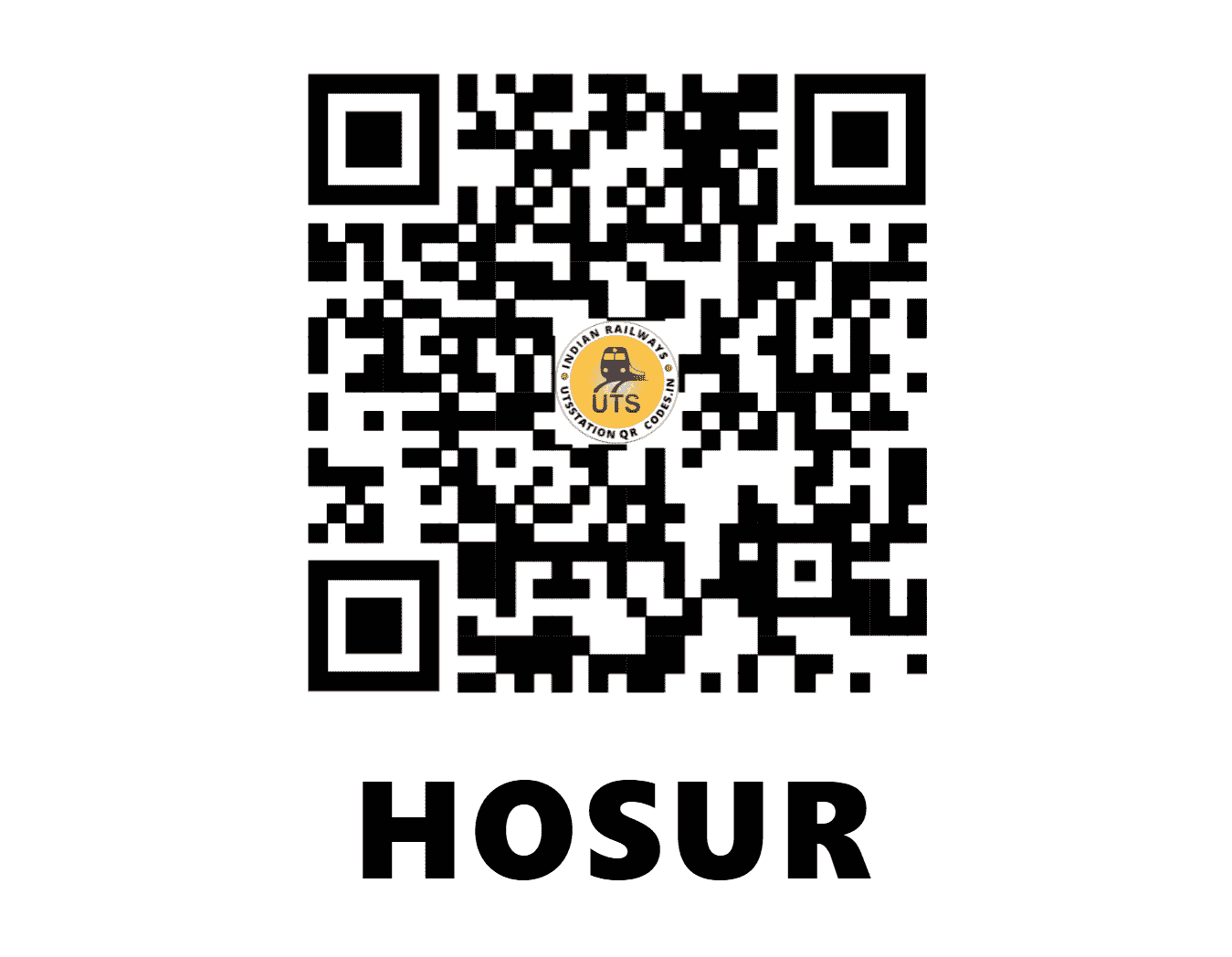 UTS QR Code for HOSUR - HSRA - SW (TAMIL NADU)
